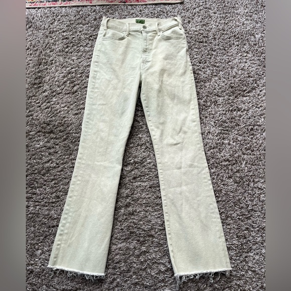 MOTHER The Hustler Ankle Fray Jeans in Second Chance Green Womens Size 28 - Picture 6 of 16